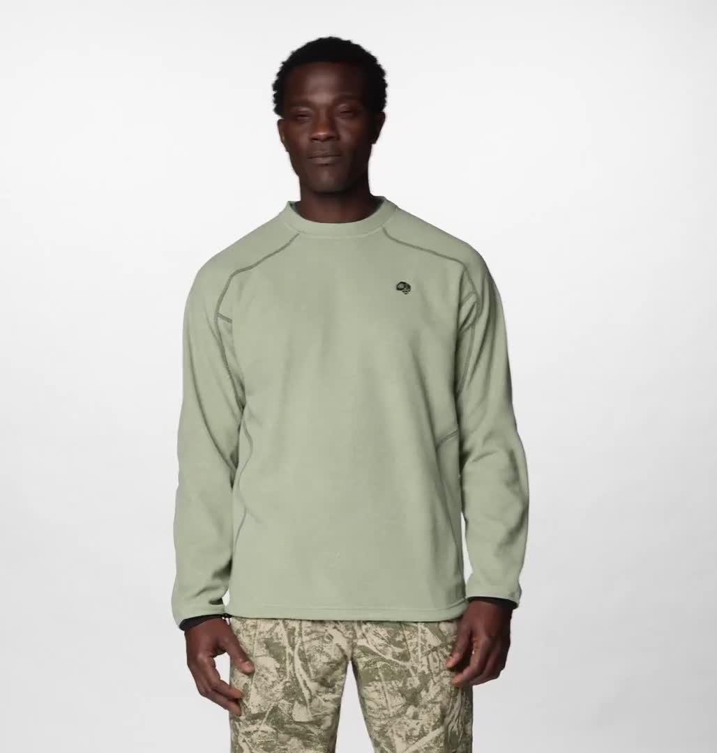 Men's Microchill Pullover Crew, Color: Silt Grey Heather